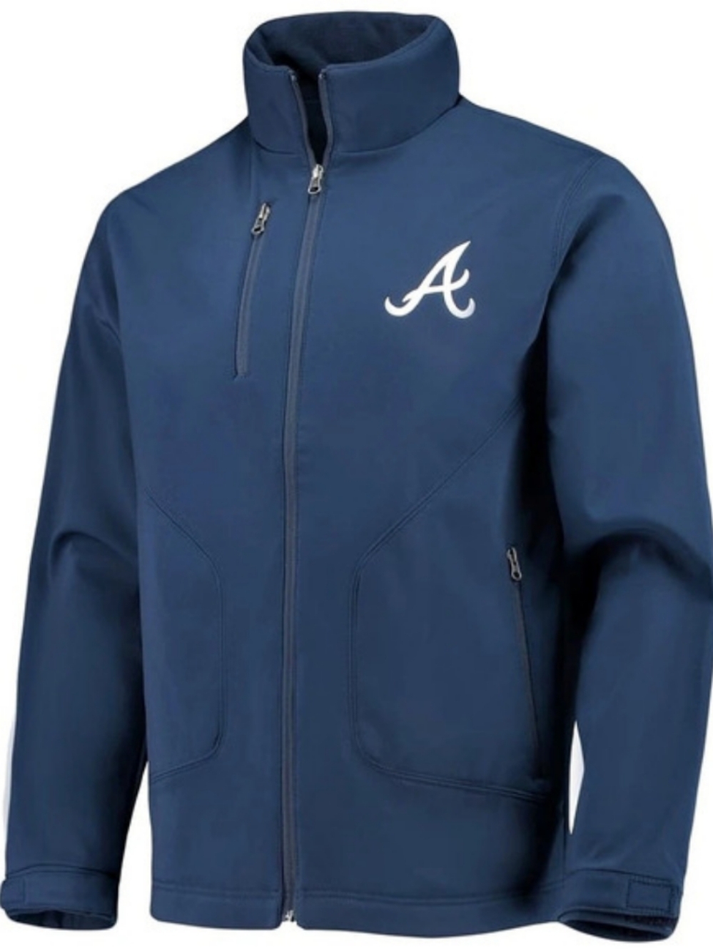 Atlanta Braves G-III Sports by Carl Banks Strong Side Full-Zip Jacket - Navy